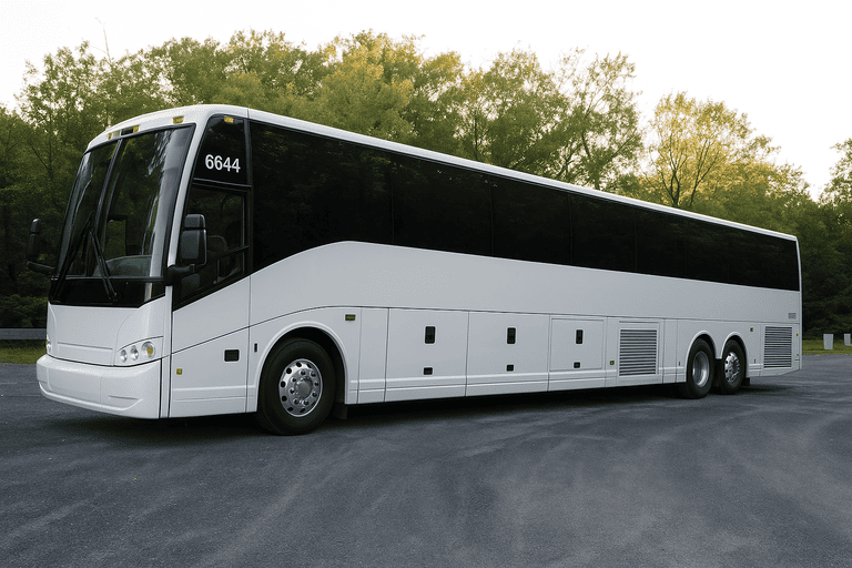 exterior of Ann Arbor Minibus Company coach bus