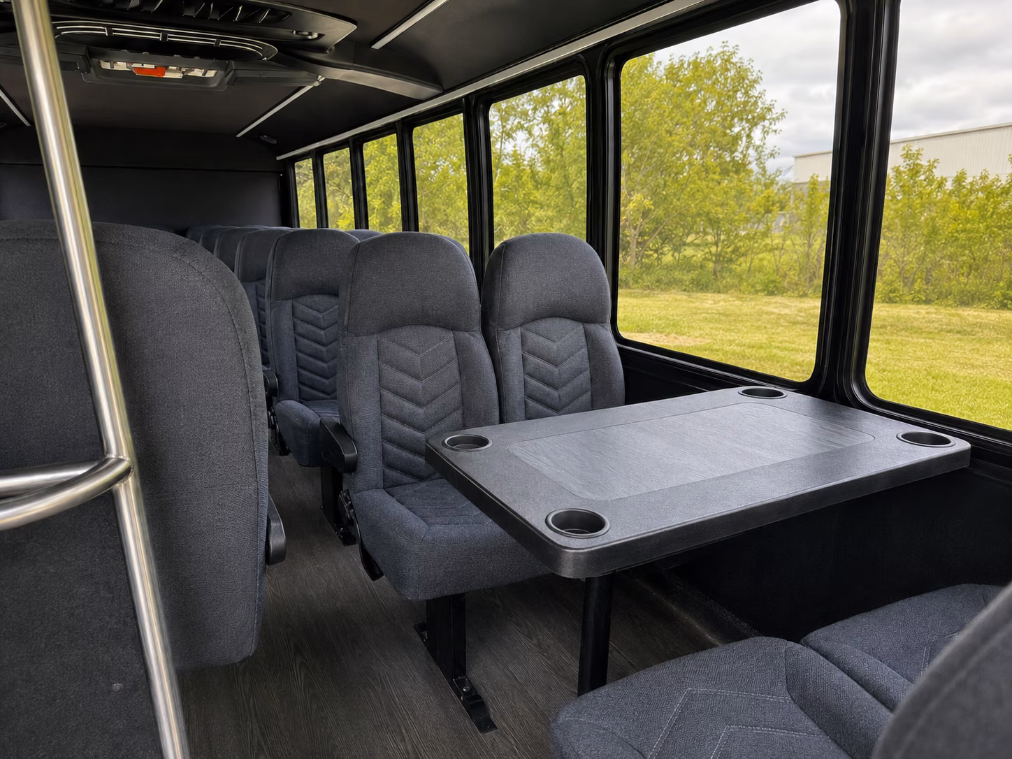 ann arbor 18 passenger minibus inside