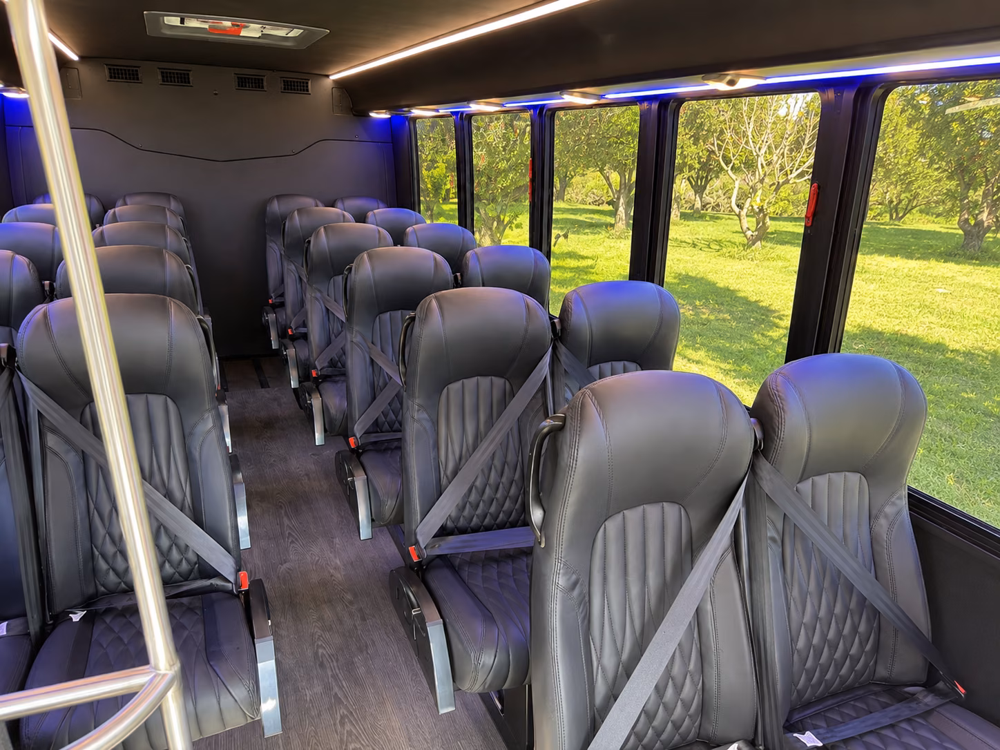 ann arbor 18 passenger minibus interior