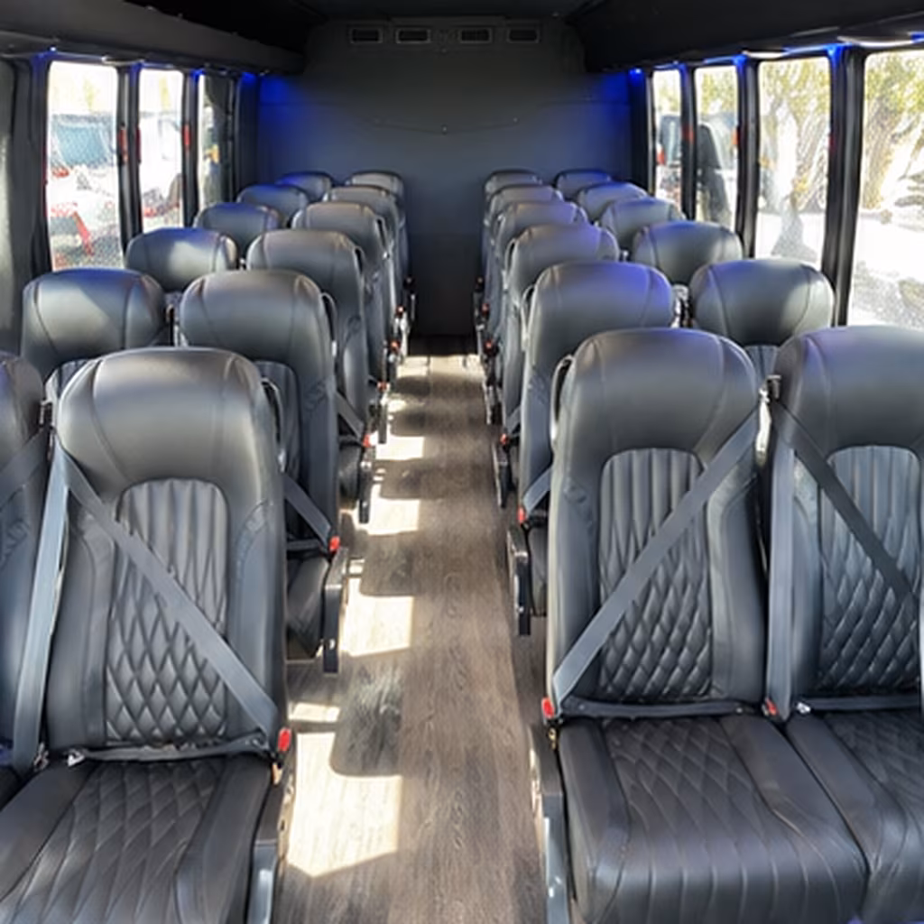 ann arbor 25 passenger minibus interior