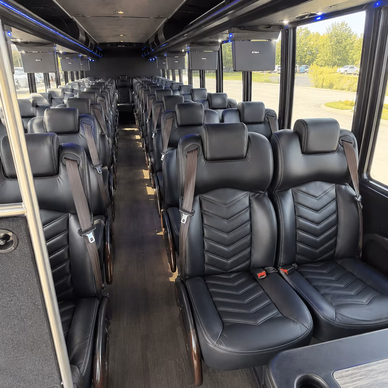 ann arbor 30 passenger minibus interior