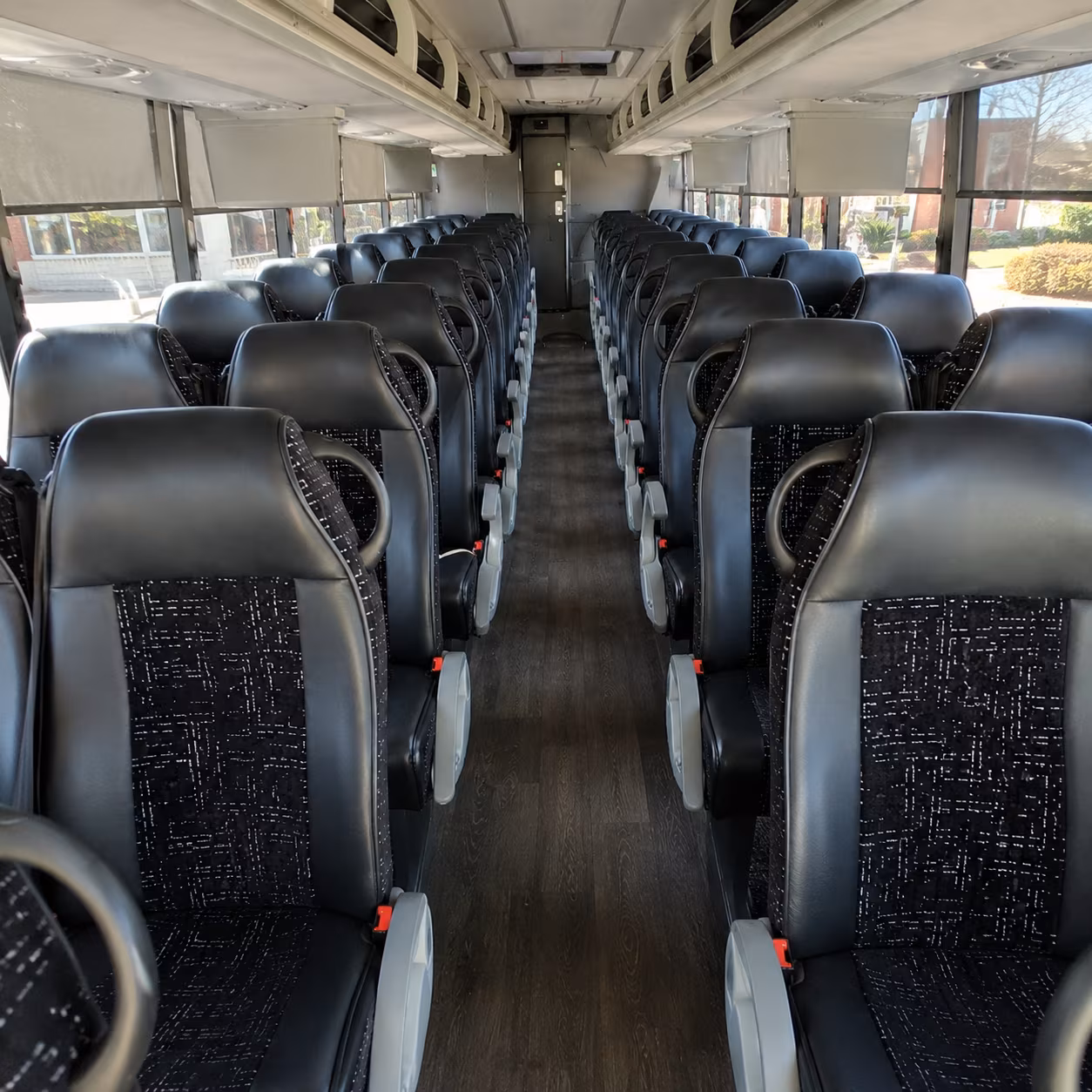 ann arbor 54 passenger charter bus inside