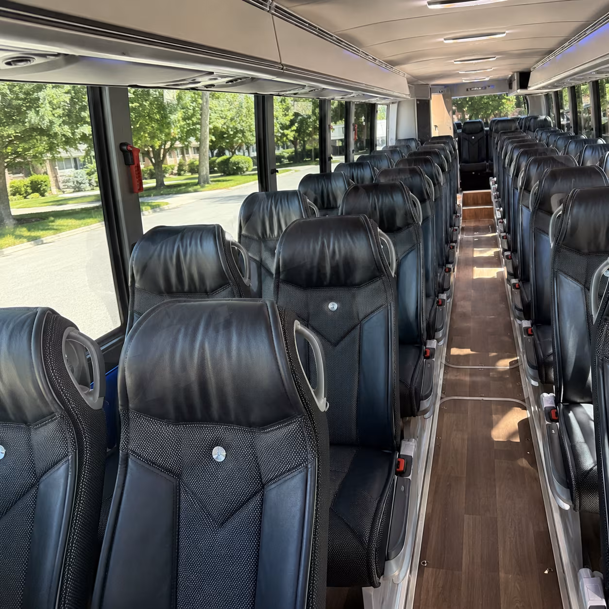 ann arbor charter bus inside