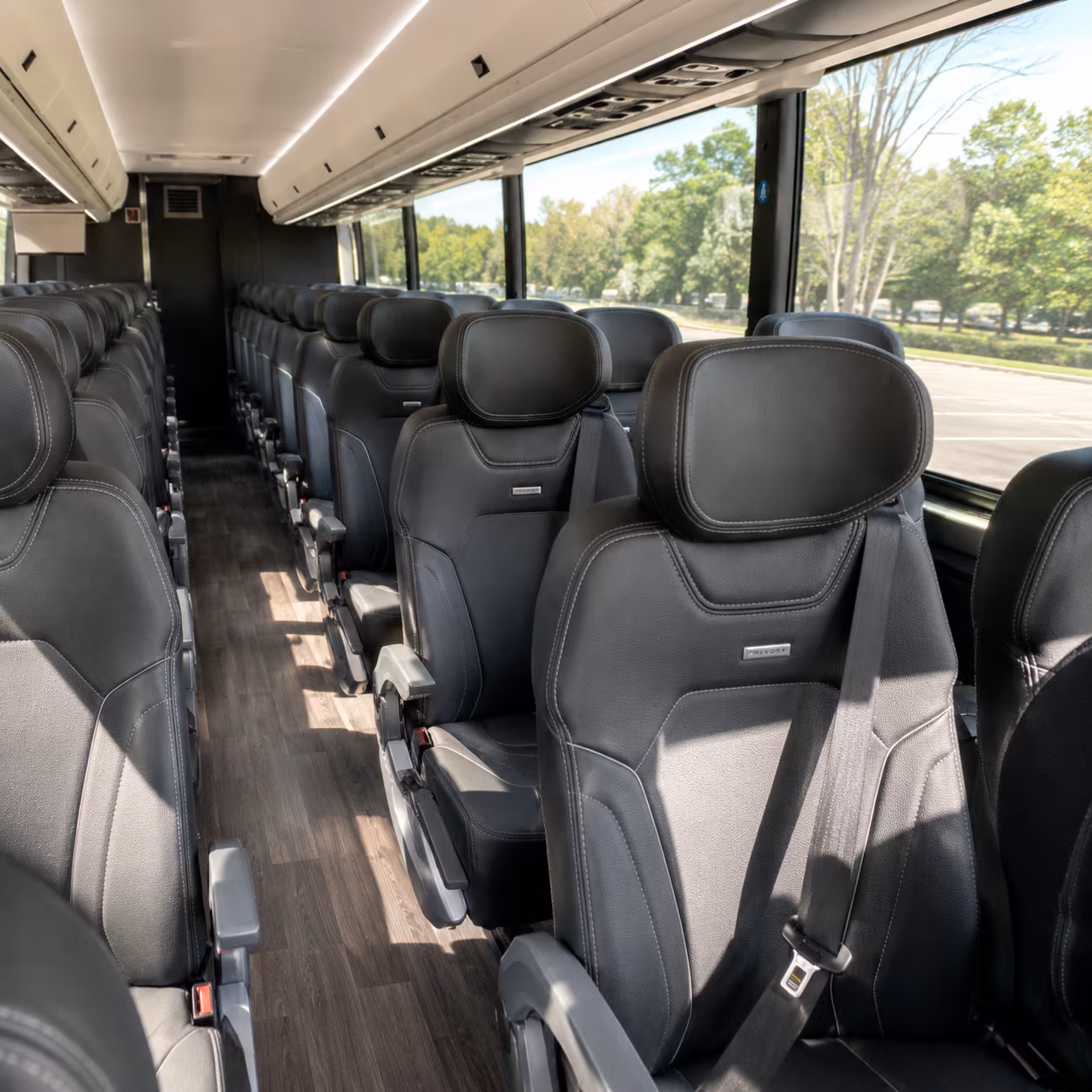 ann arbor charter bus interior
